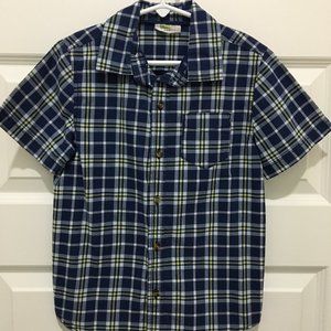 Crazy 8 - Boys Plaid Poplin Button Down Shirt Sz S (5-6)
